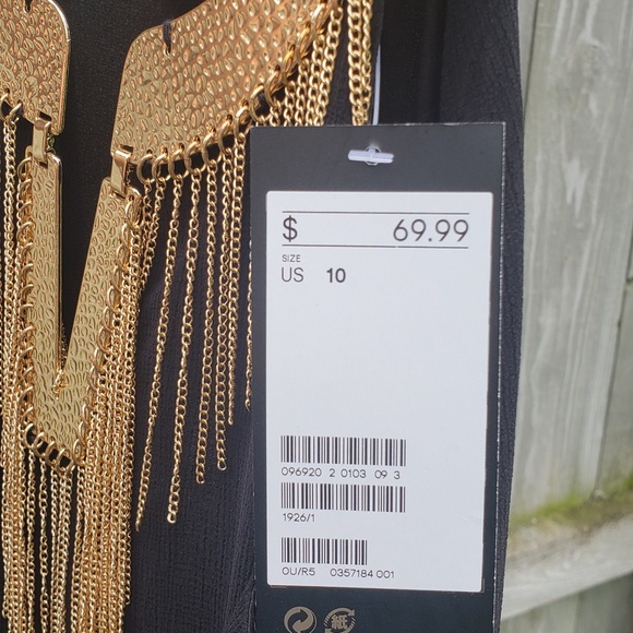 Gold Neclace Black Maxi - Picture 4 of 4